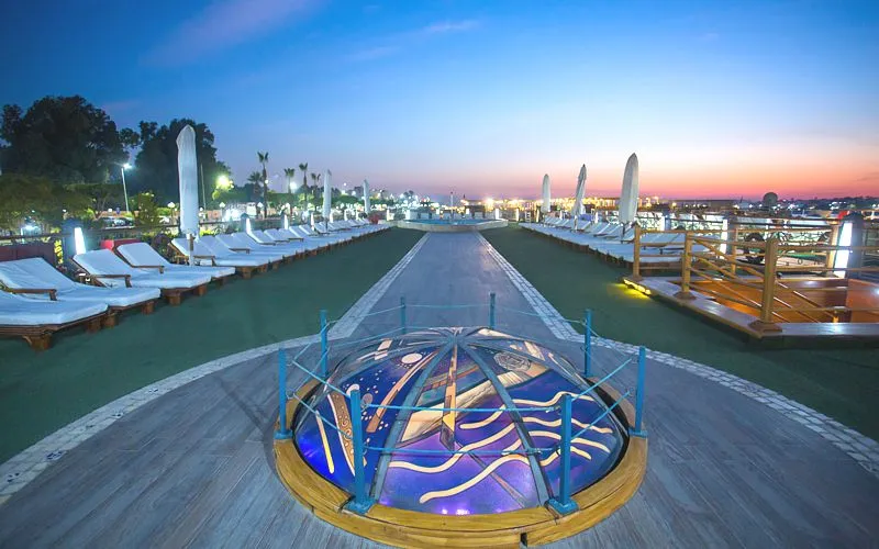 Sun deck of the Princess Sarah Nile Cruise Nile cruise